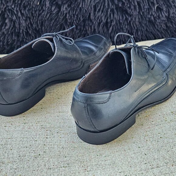 VIA SPIGA Men Shoes Black Leather Upper Lace Up Dress Shoes M-Louie Size 11M